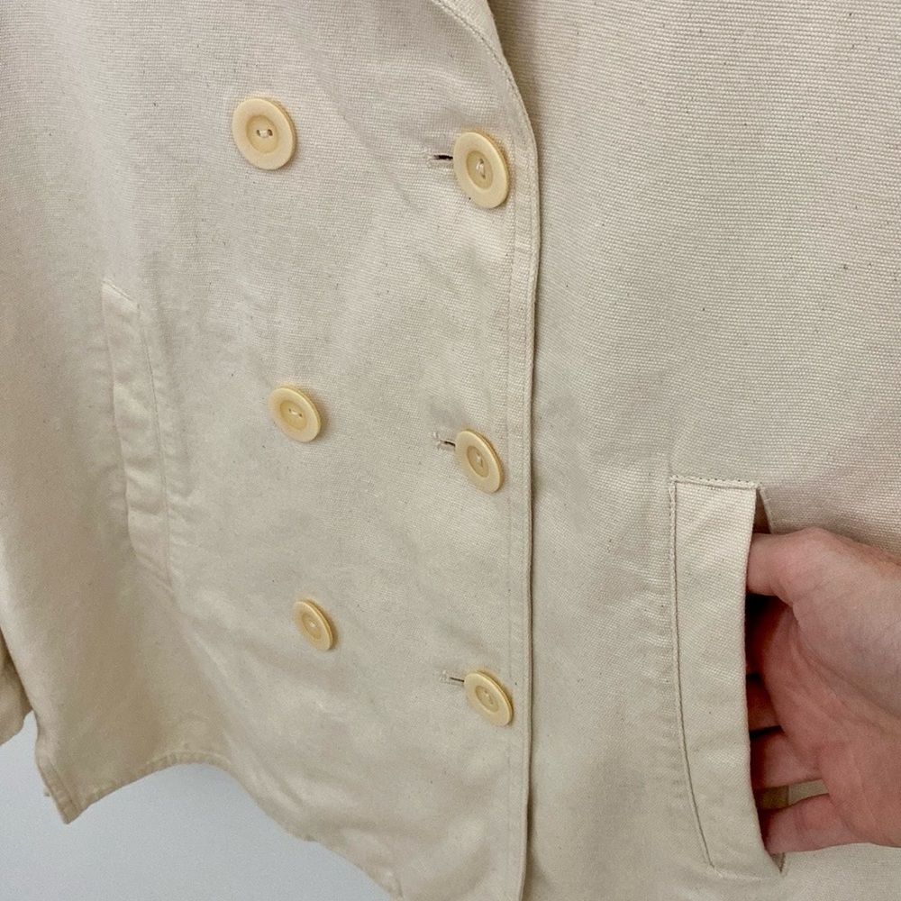 GAP Oatmeal Flecked Double Breasted Casual Blazer/Jacket Sz S - Picture 3 of 10